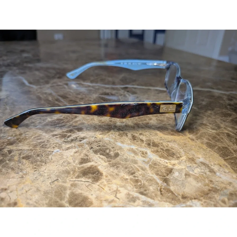 Ray-Ban‎ Eyeglasses Women Tortoise Blue RB 5206 5023 Rectangular 52-18-140